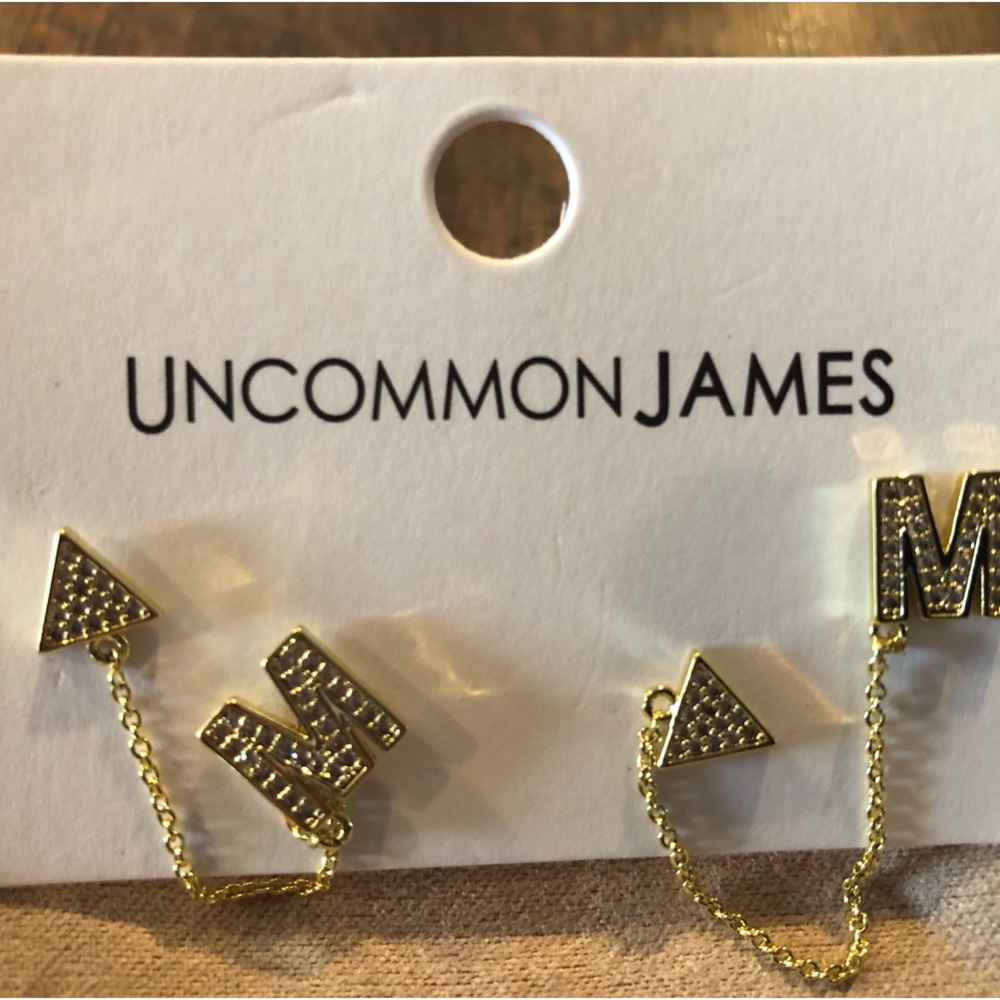 Uncommon James Initial Ear Climber - letter M